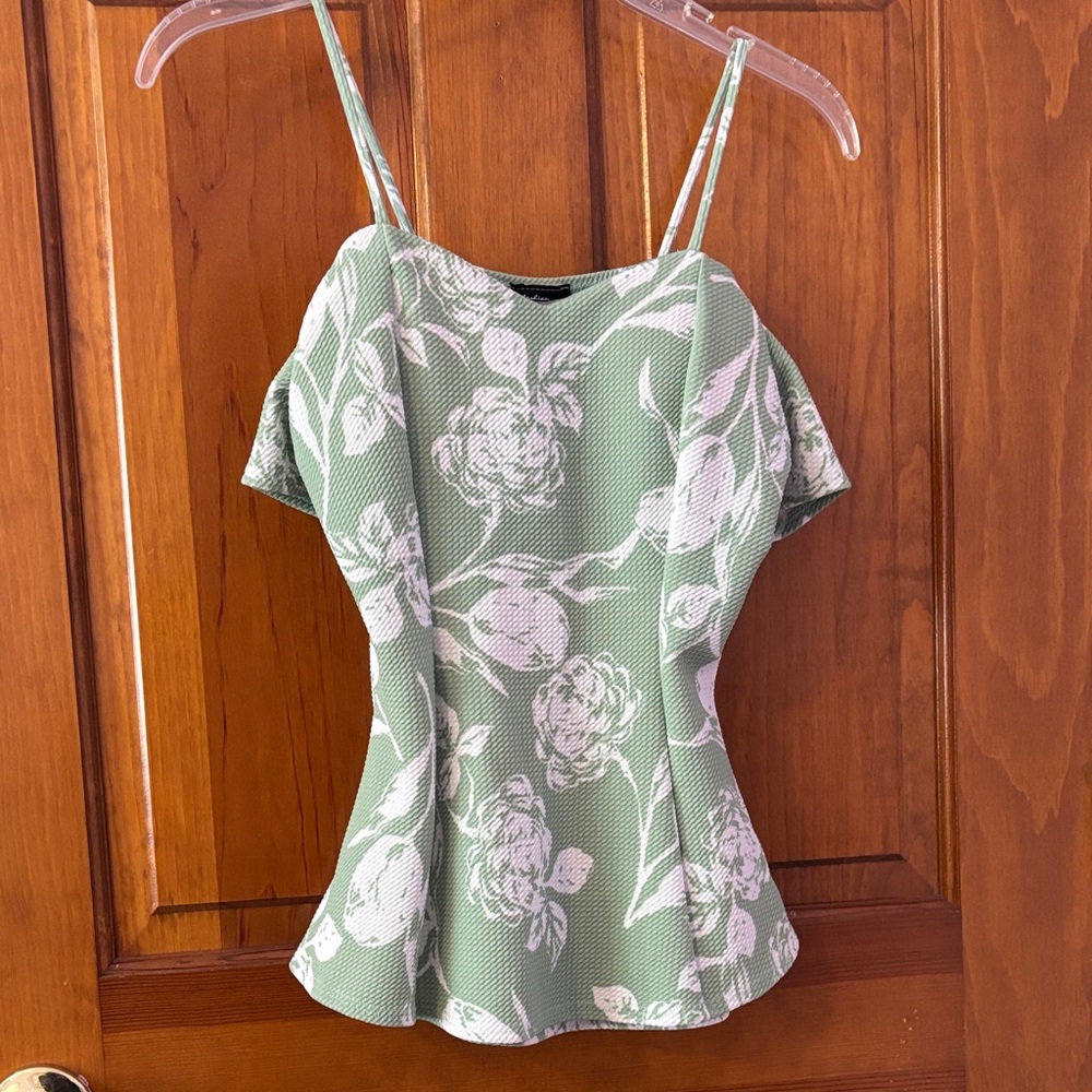 Floral Green Women's Top